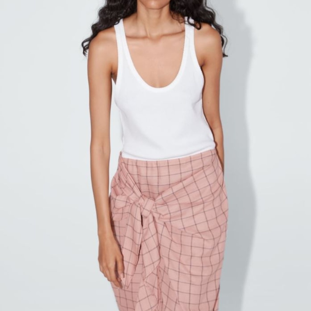 Zara Sold Out Contrasting Knotted dress Medium NWT